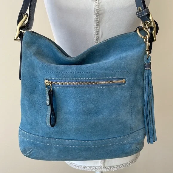 Coach Suede Tassel Duffle Bag - Picture 12 of 16